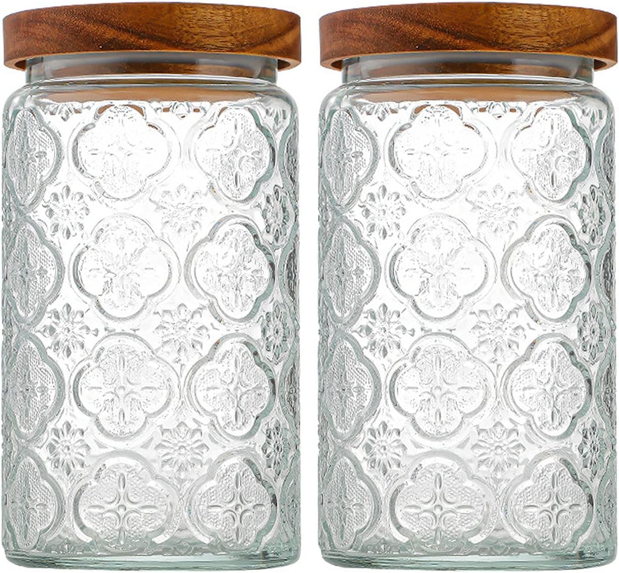 Food Storage With Glass Lids - 35oz/1000ml Glass Storage Jars with Nature