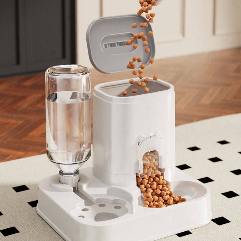Food Storage Dispenser - 2 In 1 Automatic Pet Feeder