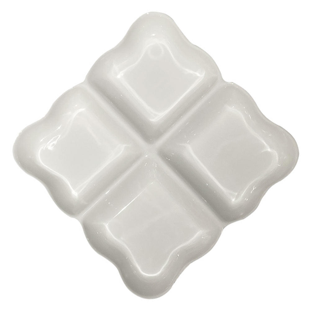 Food Storage With Compartments - 4-Compartment Ceramic Snack Dish Fruit Serving