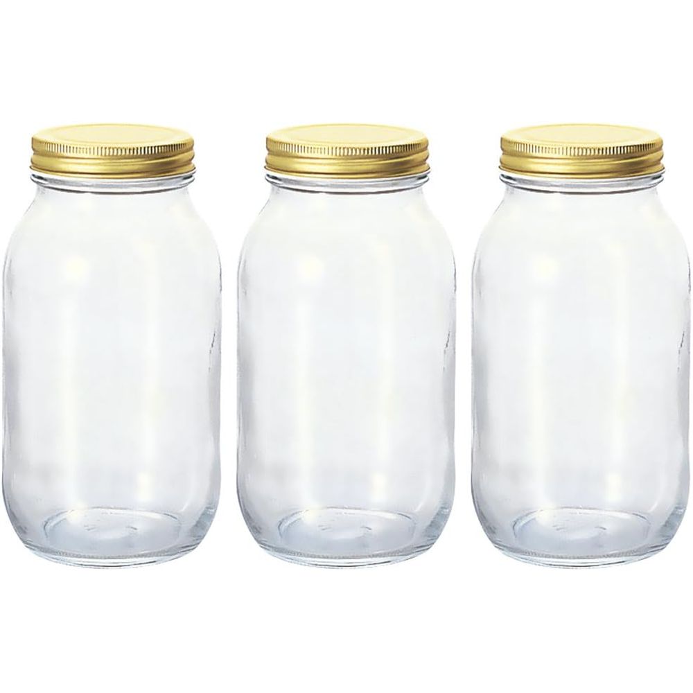 Food Storage For Long Term - Double-Lid Storage Bottle Set of 3,