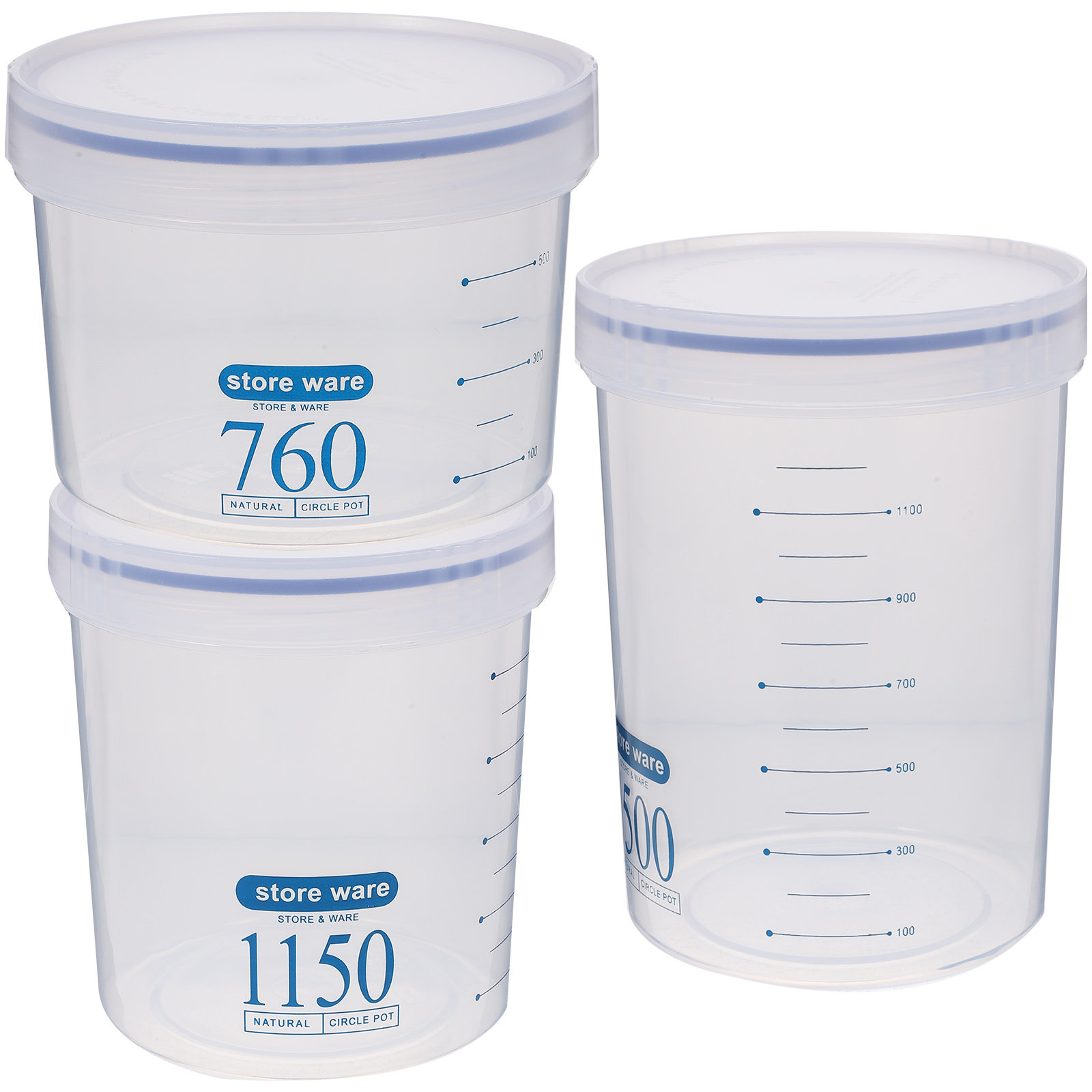 Food Storage Airtight - 3Pcs Airtight Food Storage Jars Wide