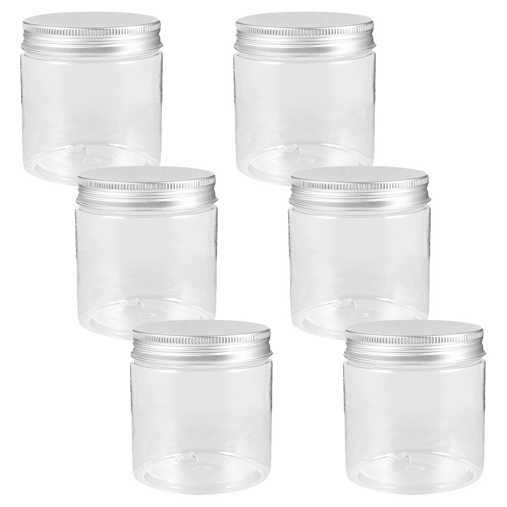 Food Storage Aluminum Containers - 6Pcs 250Ml Mini Plastic Jars Food