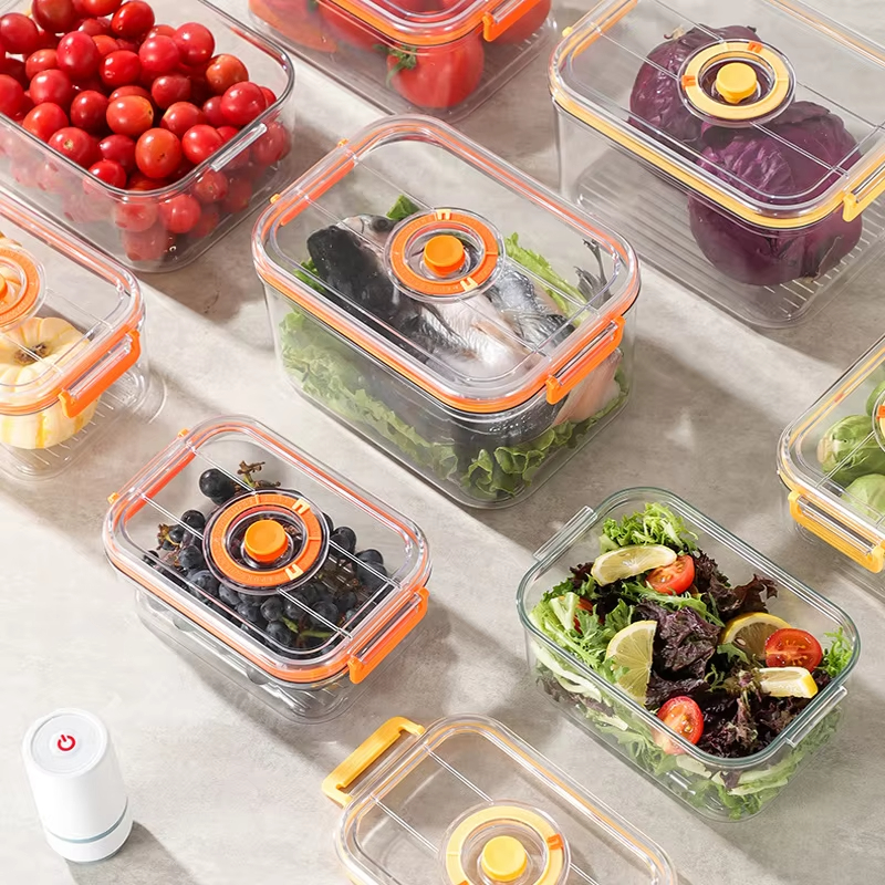 Food Storage Freezer Containers - Vacuum Fresh-keeping Box Refrigerator Sealed Canister