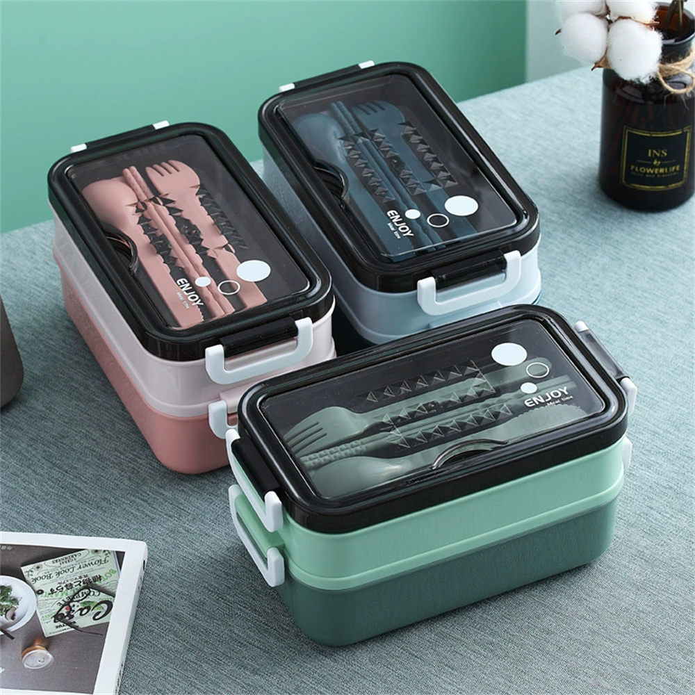 Food Storage With Compartments - Double-layer Lunch Box 1pc Portable Compartment