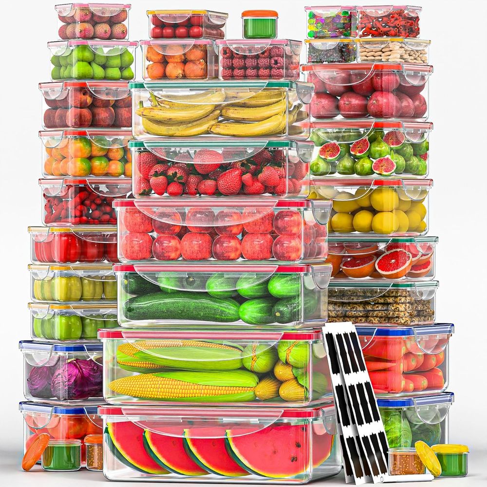 Set Food Storage - 70 Pcs Large Food Storage Containers