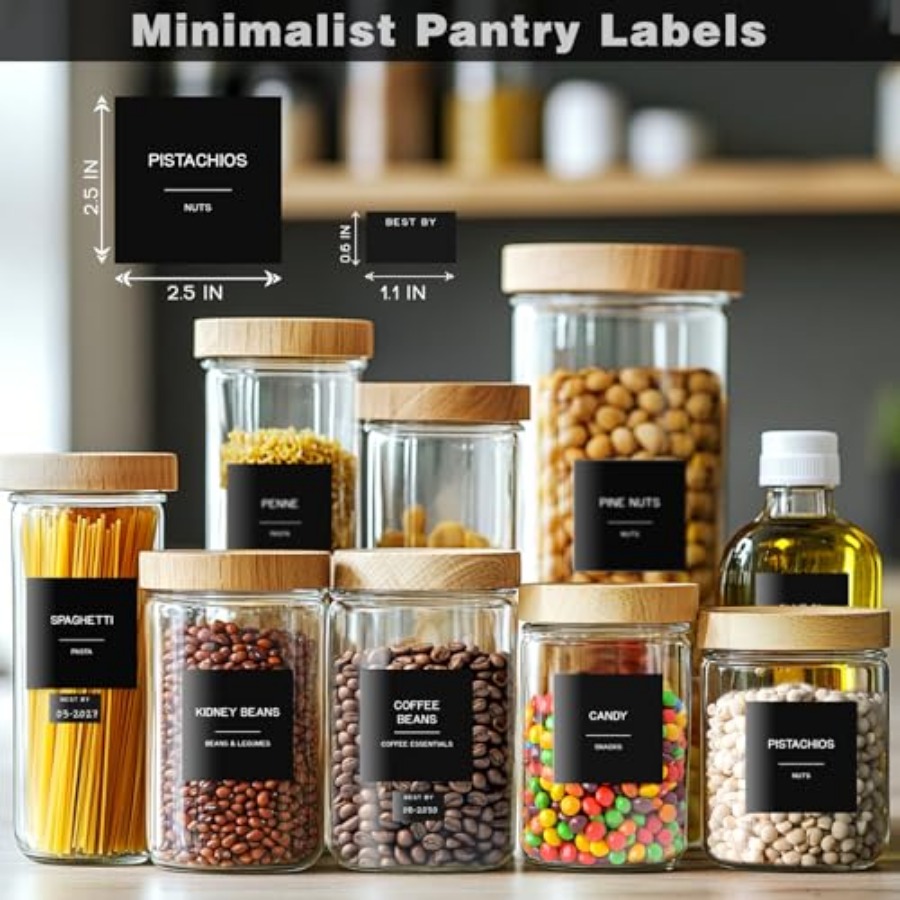 288 Pantry Labels for Food Con - огляд і ціна Food Storage Jar Labels