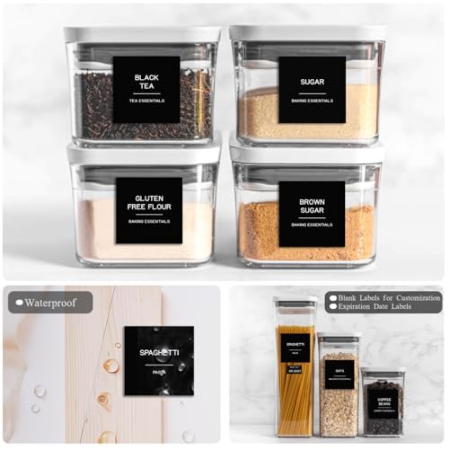 288 Pantry Labels for Food Con - огляд і ціна Food Storage Jar Labels