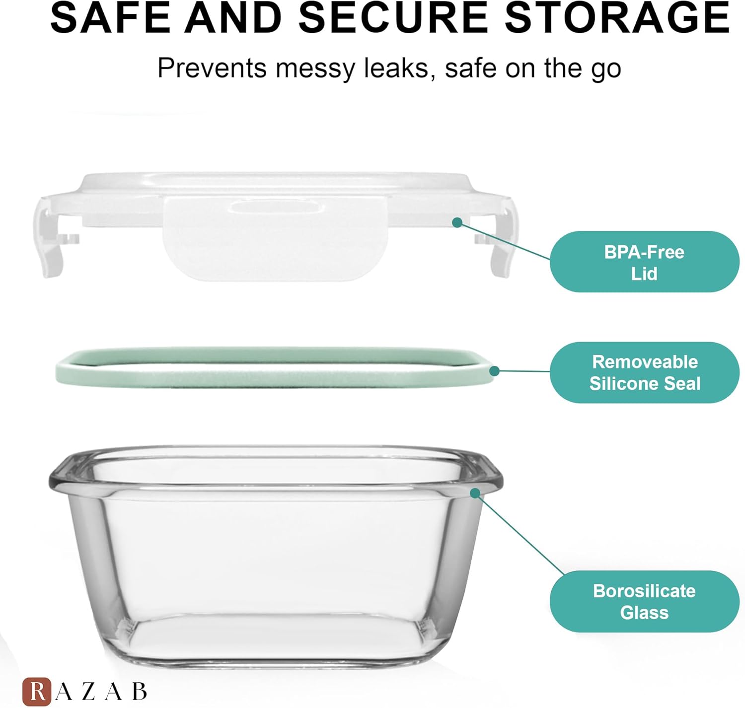 6 PC Square Glass Food Storage - огляд і ціна Set Food Storage