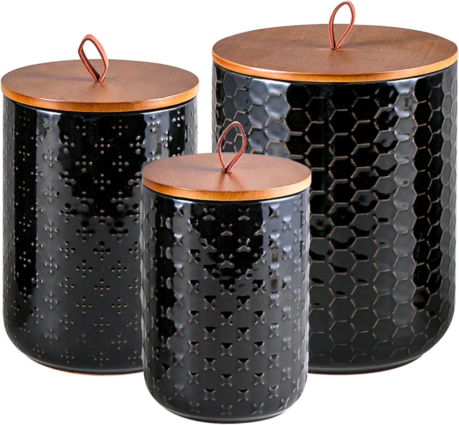 Black Ceramic Canister Set wit - огляд і ціна Set Food Storage