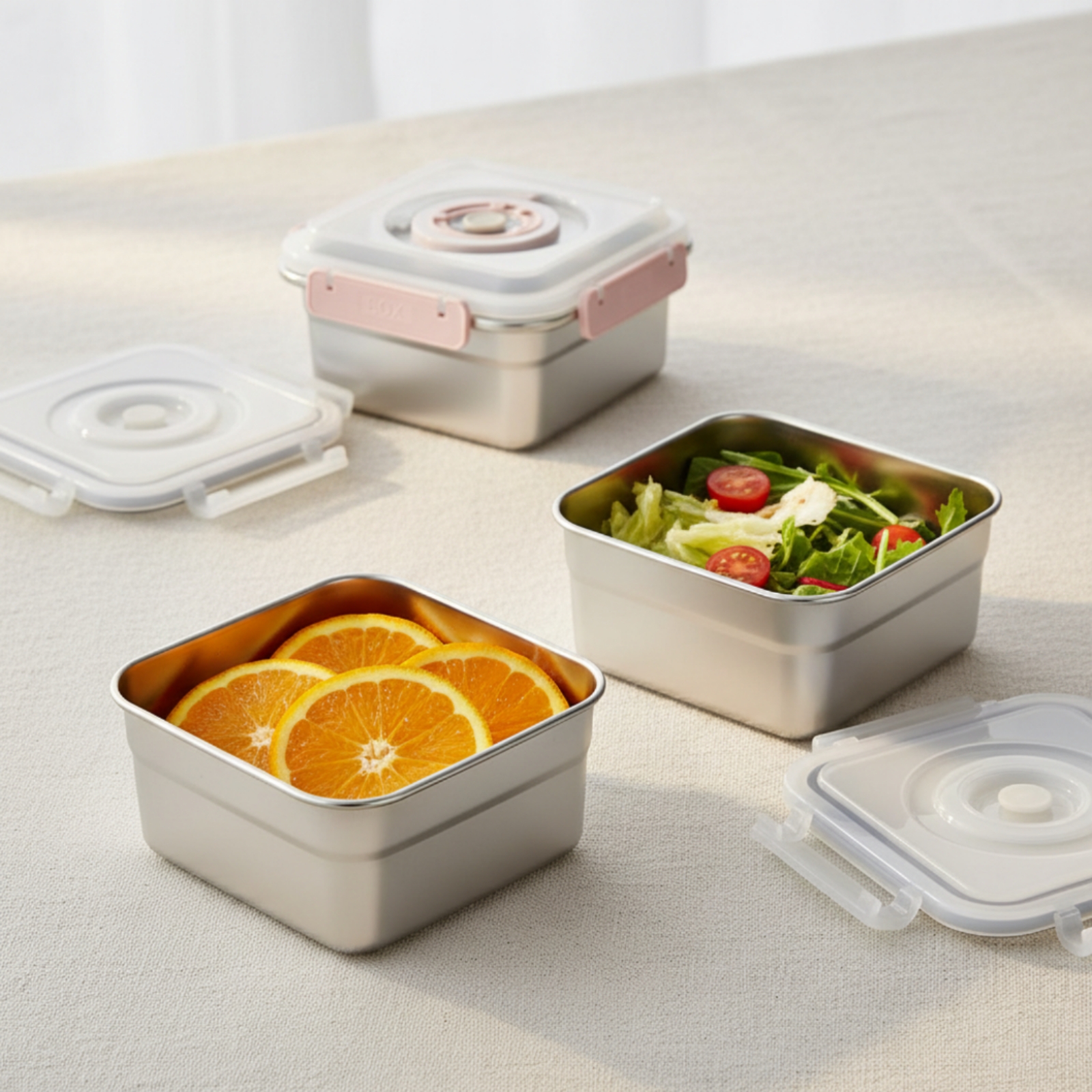 3 Pieces Stainless Steel Food  - огляд і ціна Food Storage Airtight