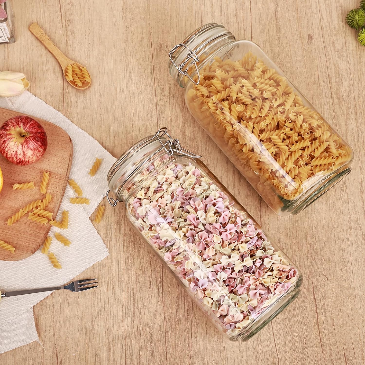 3 Pack 78oz    Glass Jars with - огляд і ціна Food Storage With Glass Lids