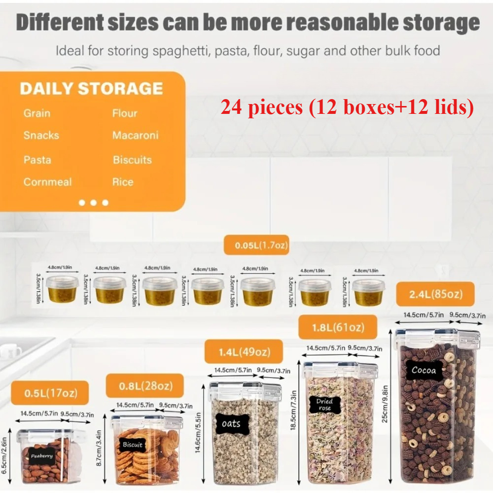24Pcs Food Storage Containers  - огляд і ціна Food Storage Oven Safe