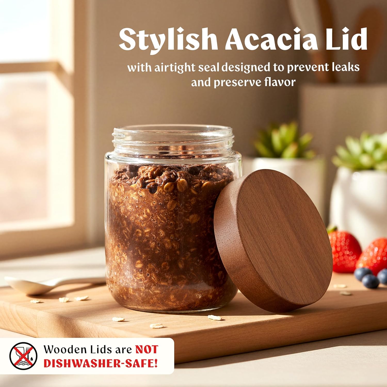 Overnight Oats Containers with - огляд і ціна Food Storage With Glass Lids
