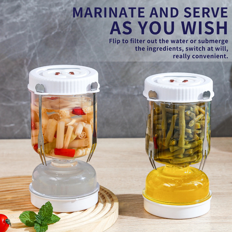 Pickles Jar with Lids Strainer - огляд і ціна Food Storage With Dividers