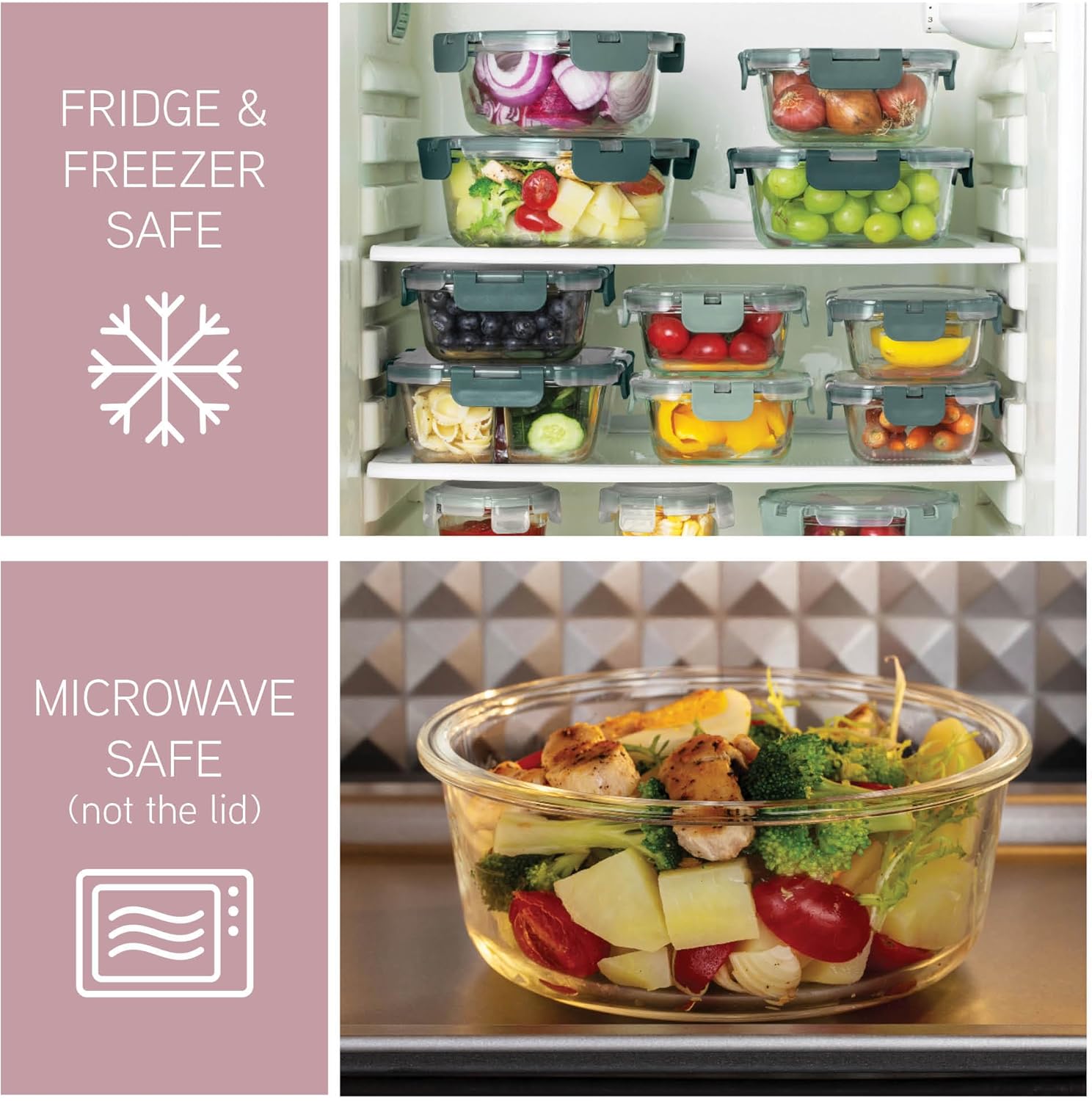 32-Pc Borosilicate Glass Food  - огляд і ціна Food Storage With Dividers