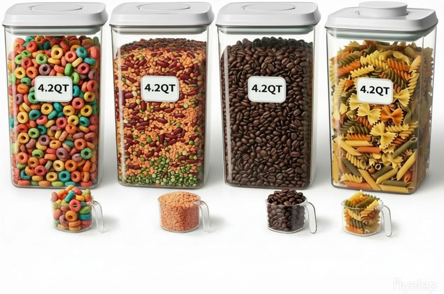 4 Pcs Large Pop Airtight Food  - огляд і ціна Set Food Storage
