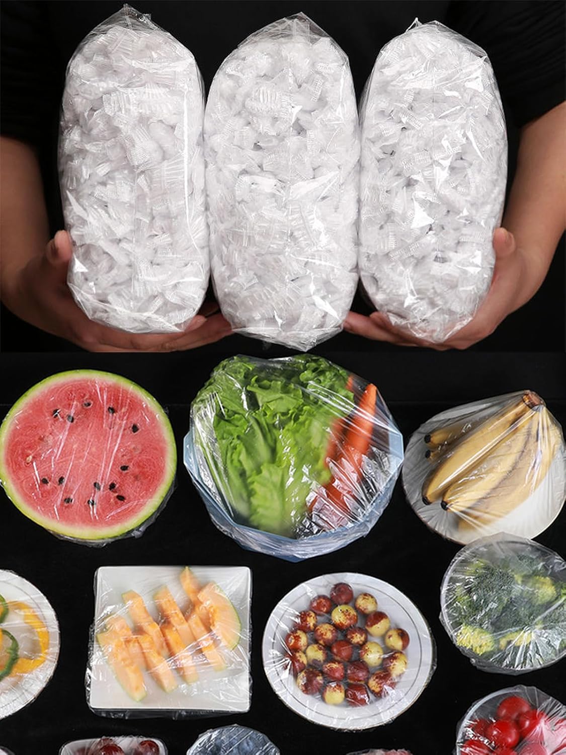 300PCS Elastic Food Covers, St - огляд і ціна Food Storage Bag