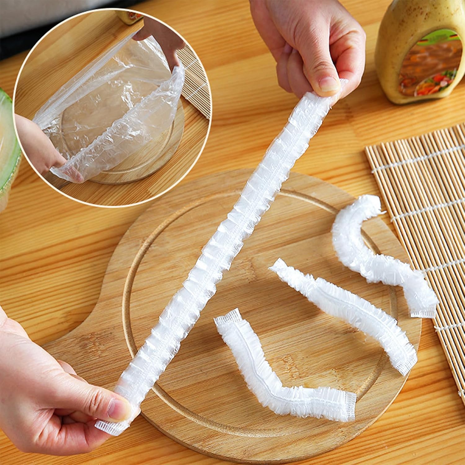 300PCS Elastic Food Covers, St - огляд і ціна Food Storage Bag