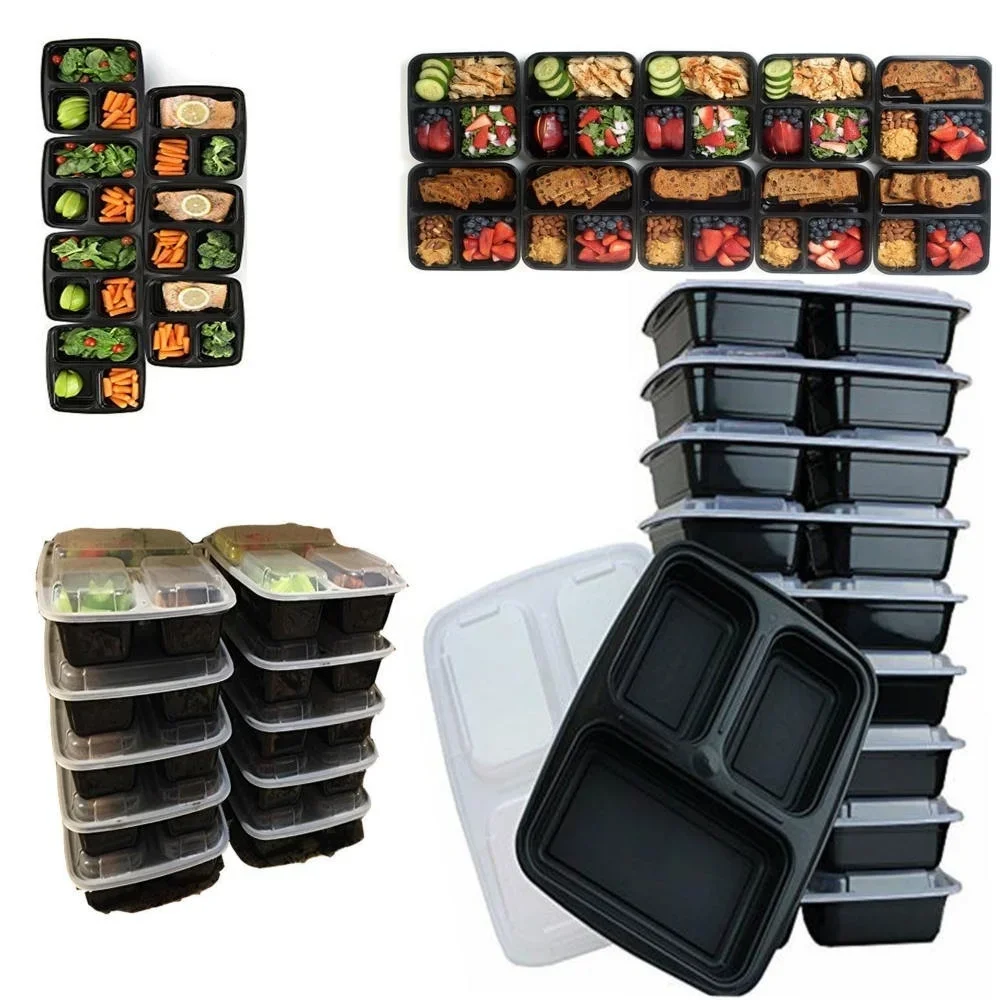 7 Pack 3 Compartment Meal Prep - огляд і ціна Food Storage Oven Safe