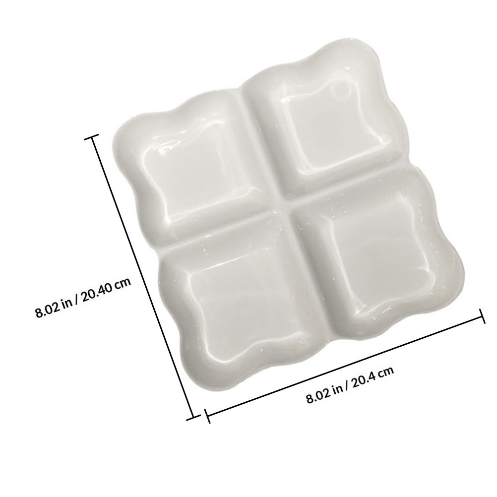 4-Compartment Ceramic Snack Di - огляд і ціна Food Storage With Compartments