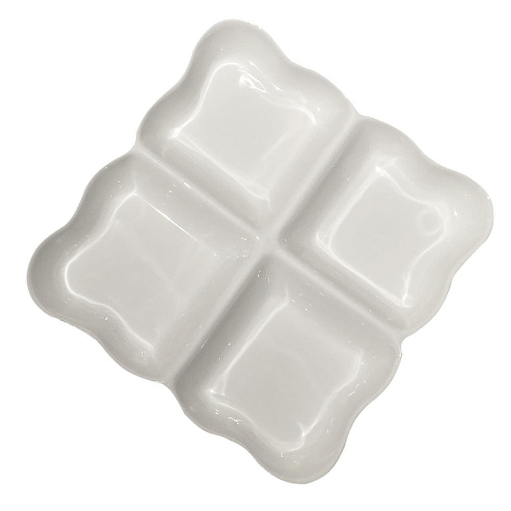 4-Compartment Ceramic Snack Di - огляд і ціна Food Storage With Compartments