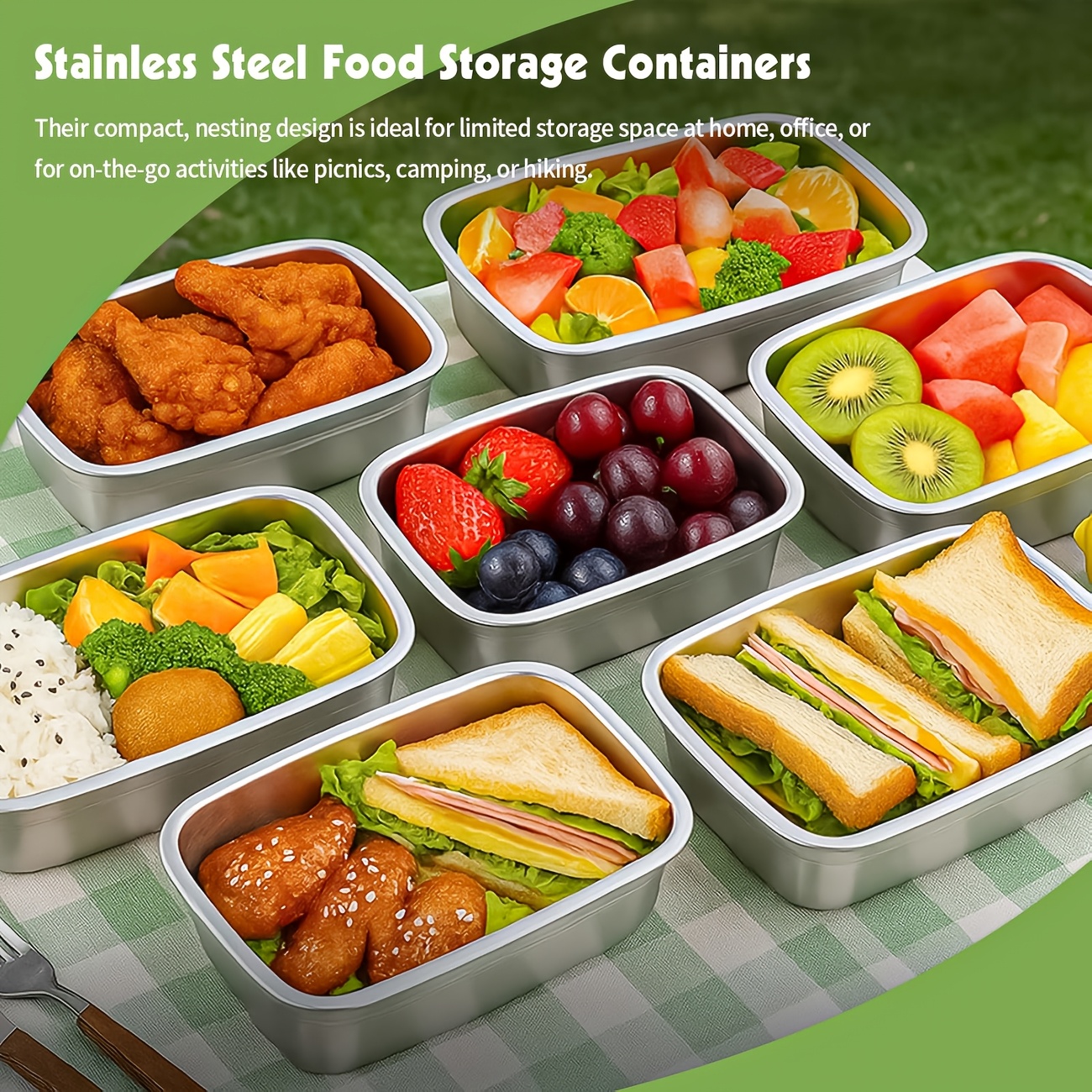 10-Piece Stainless Steel Food  - огляд і ціна Food Storage Freezer Containers
