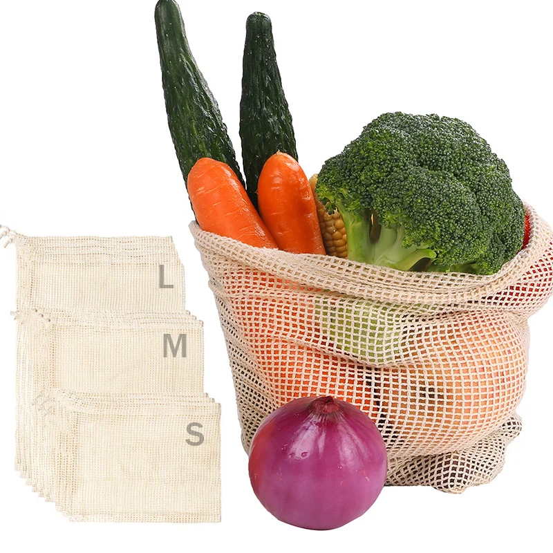 Cotton Mesh Vegetable Bags Pro - огляд і ціна Food Storage Net
