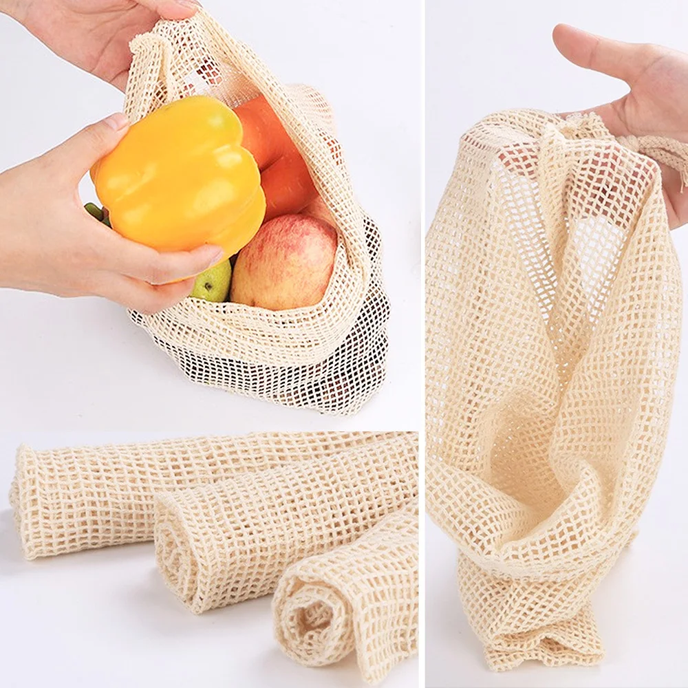 Cotton Mesh Vegetable Bags Pro - огляд і ціна Food Storage Net