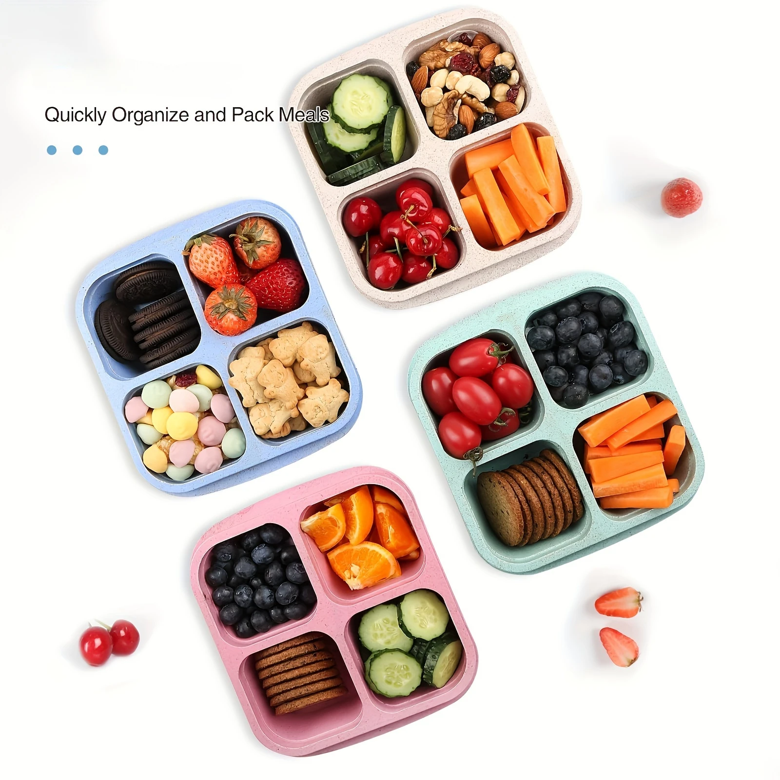 Snack Box with Four Transparen - огляд і ціна Food Storage Kits