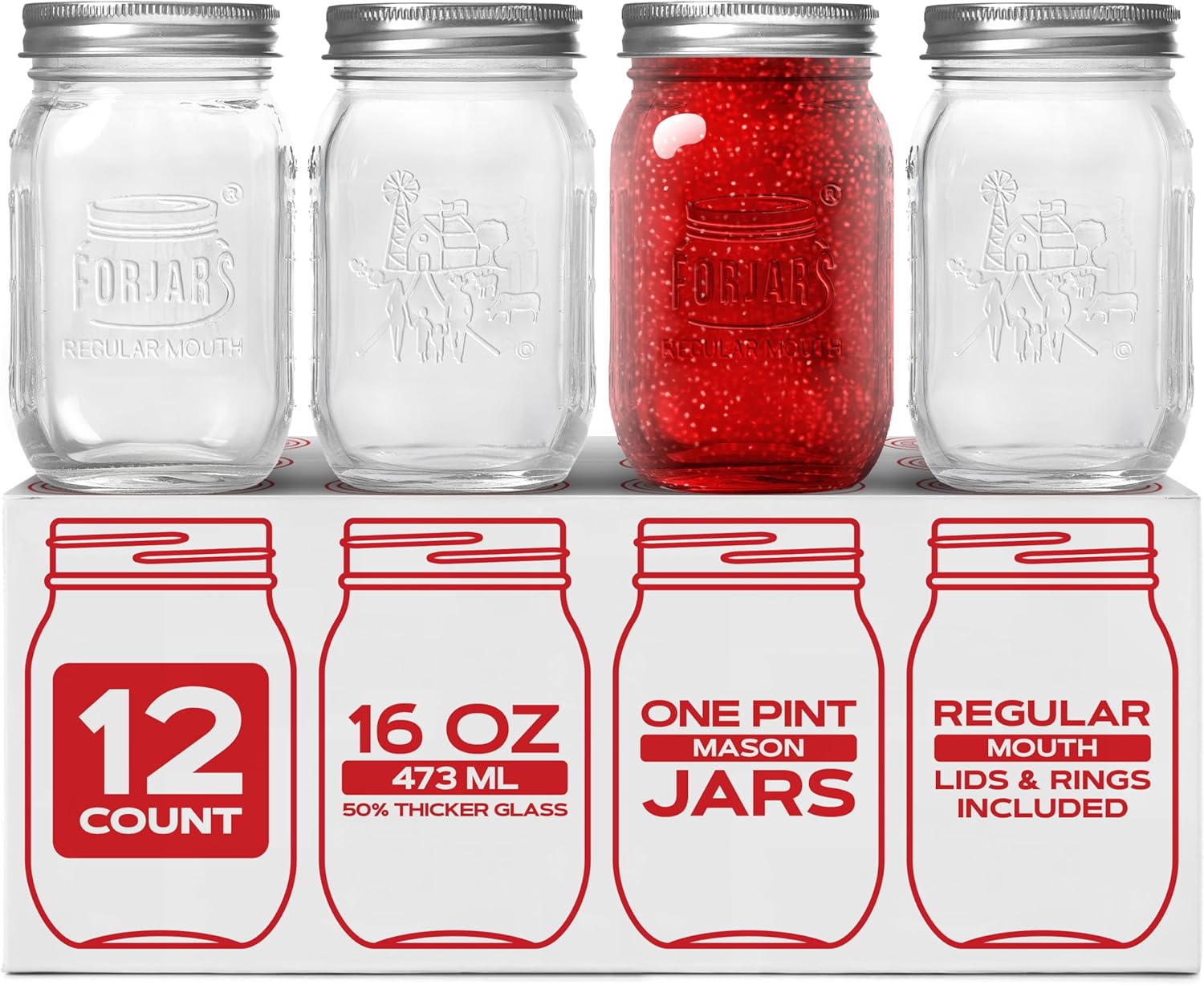 ® Premium    Jars with Lids –  - огляд і ціна Food Storage With Glass Lids