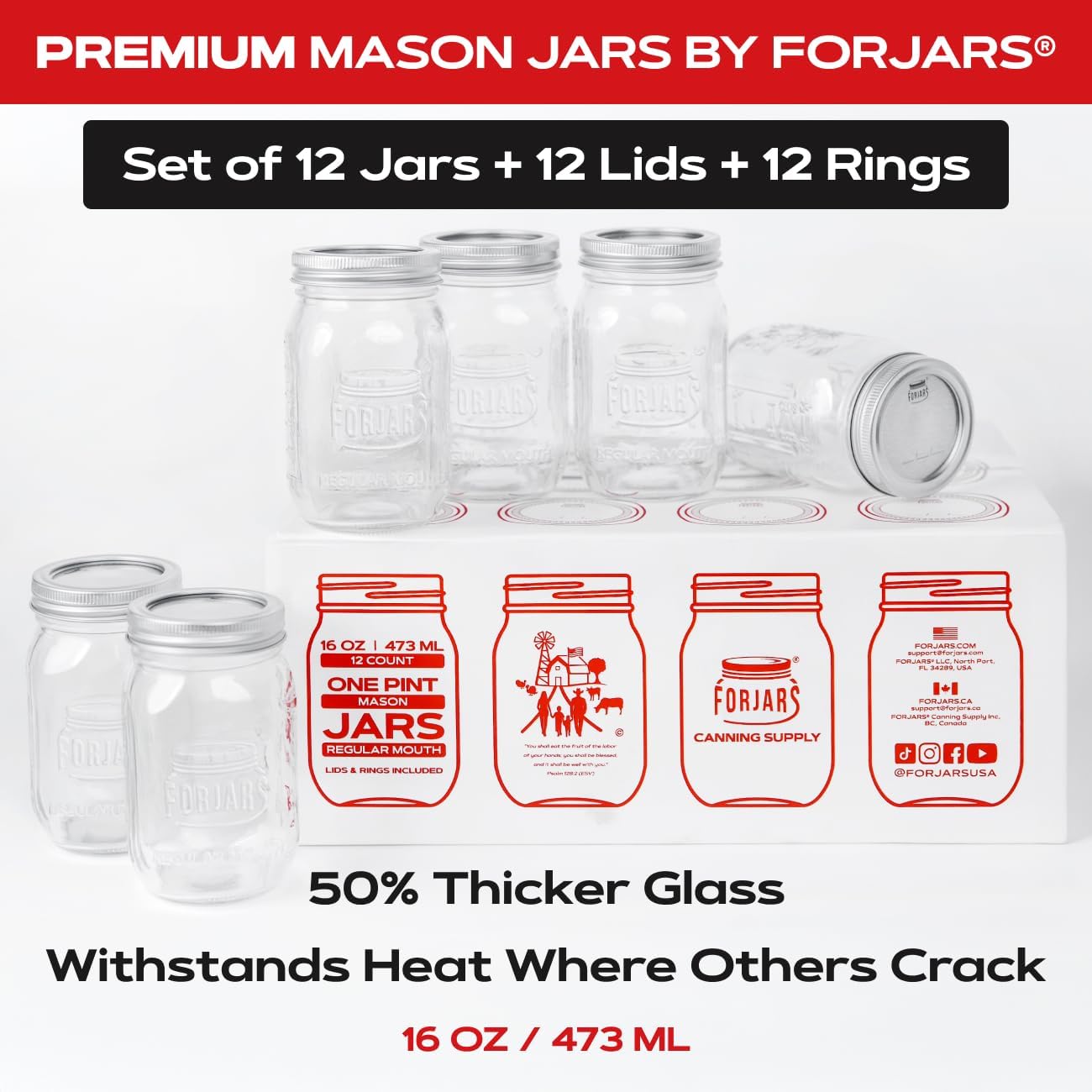 ® Premium    Jars with Lids –  - огляд і ціна Food Storage With Glass Lids