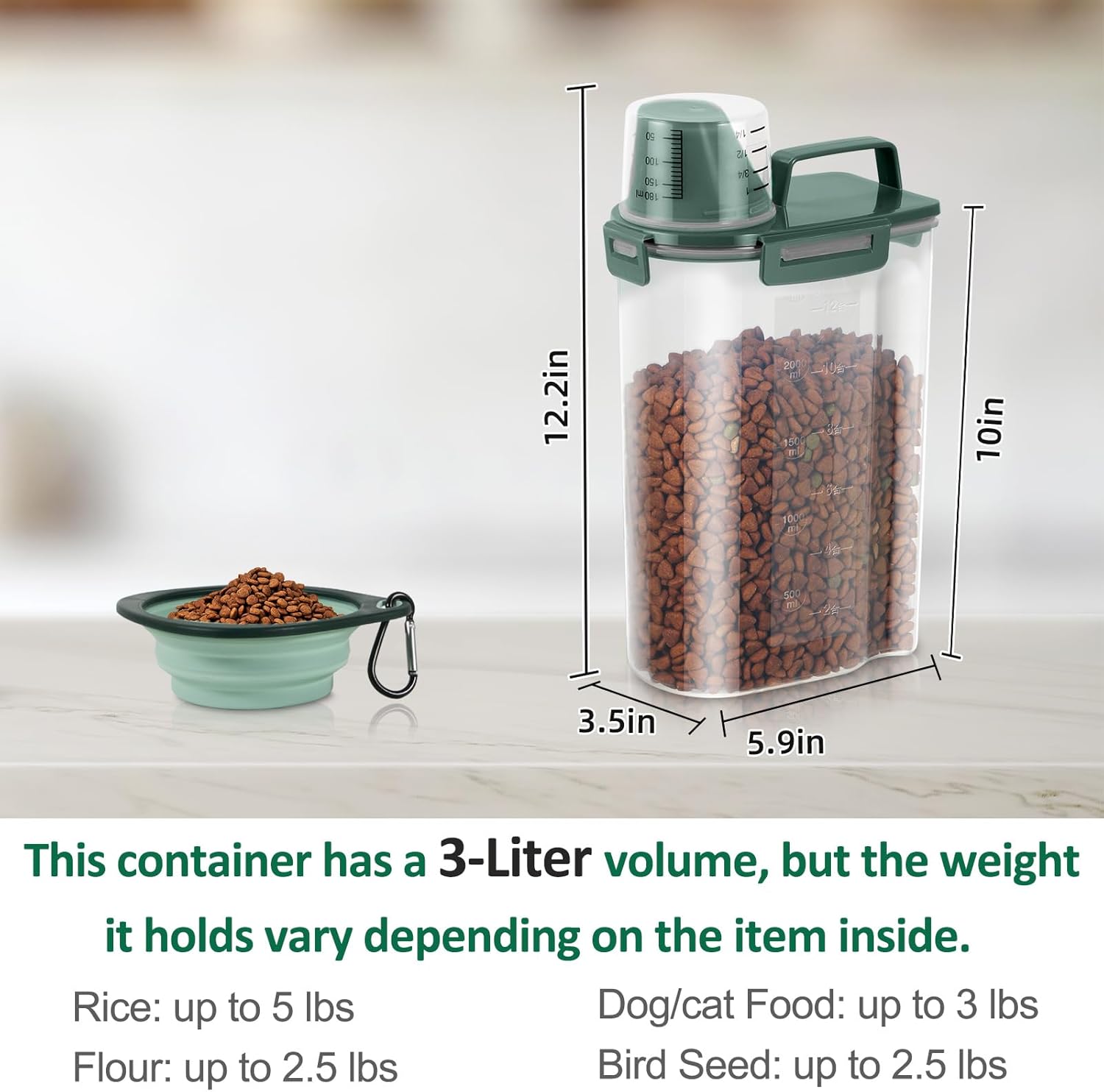 3Lbs Pet Food Storage Containe - огляд і ціна Food Storage Dispenser