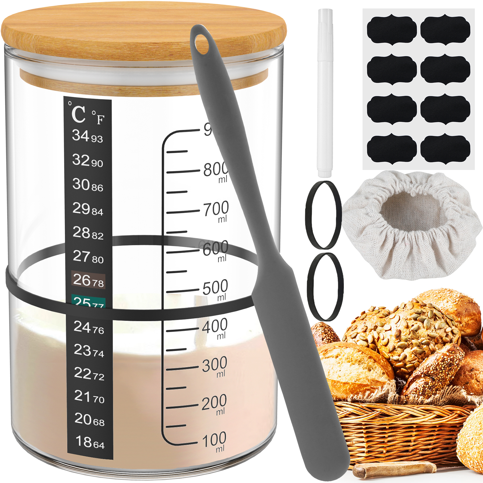 Sourdough Starter Jar Kit Sour - огляд і ціна Food Storage Kits