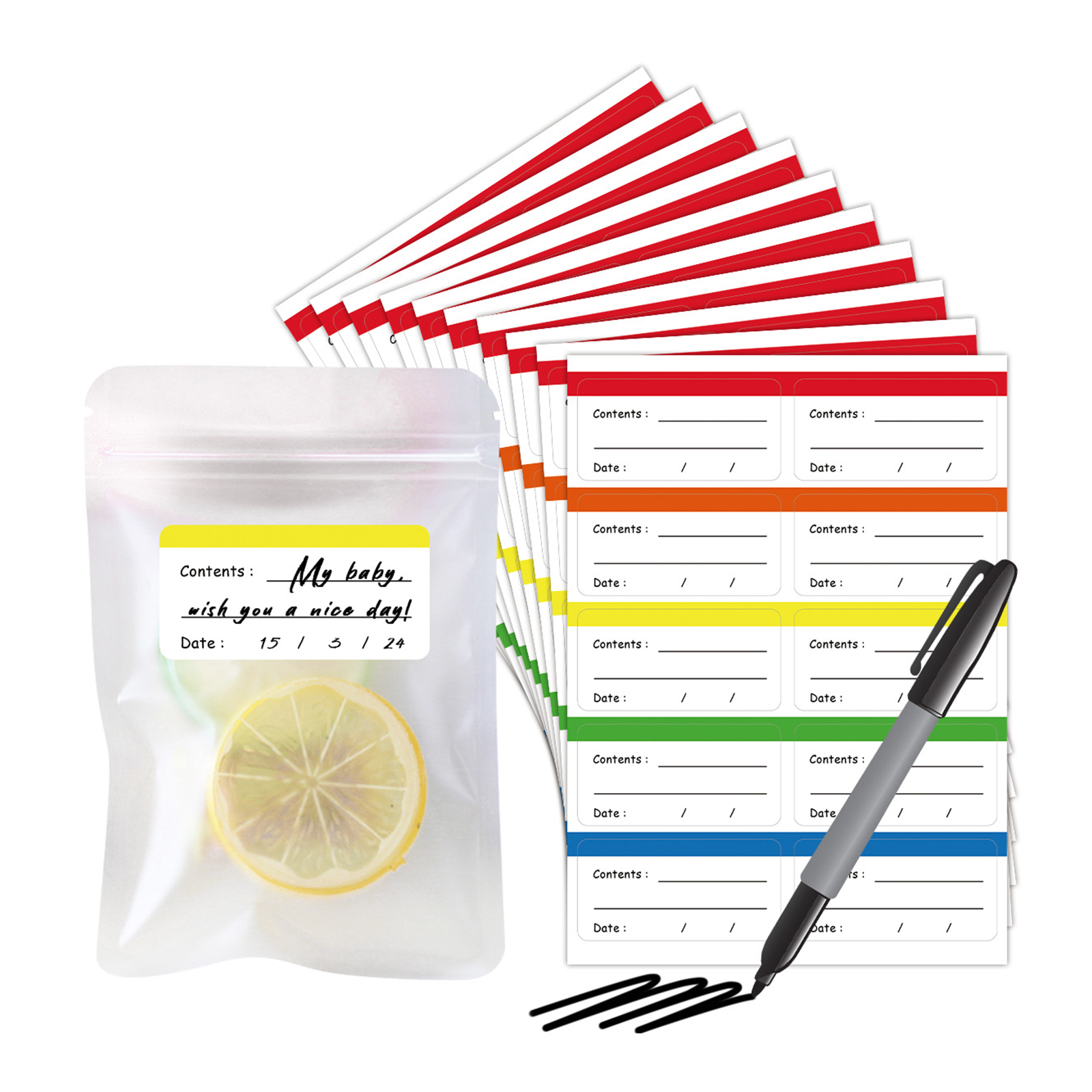 100pcs 6*3cm Removable Freezer - огляд і ціна Food Storage Jar Labels