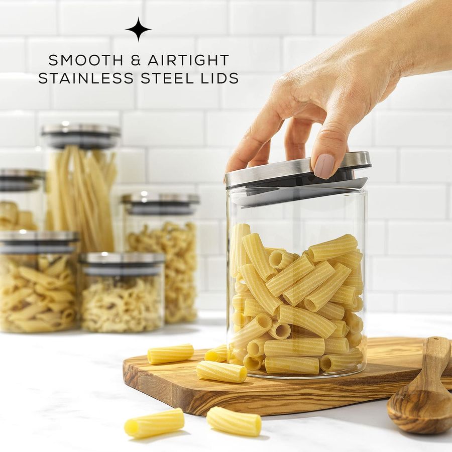 Kitchen Canister Set. 6 Glass  - огляд і ціна Food Storage Pantry