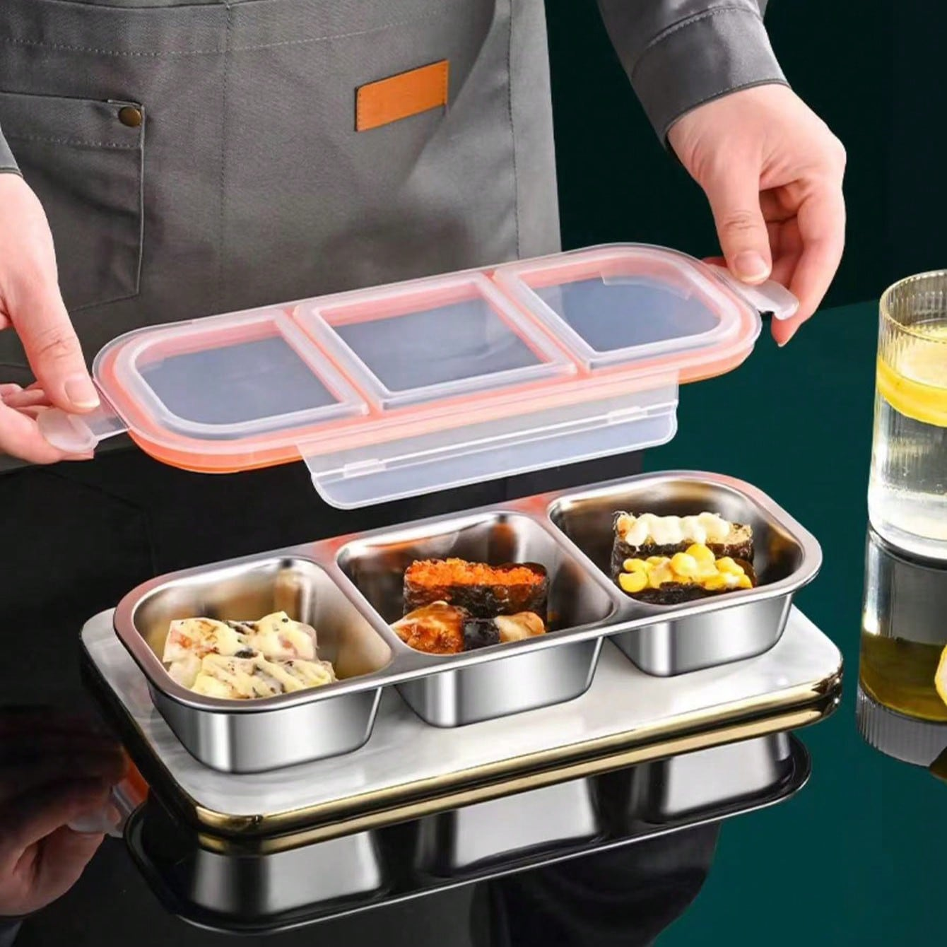 Stainless Steel Light Food Min - огляд і ціна Food Storage With Compartments
