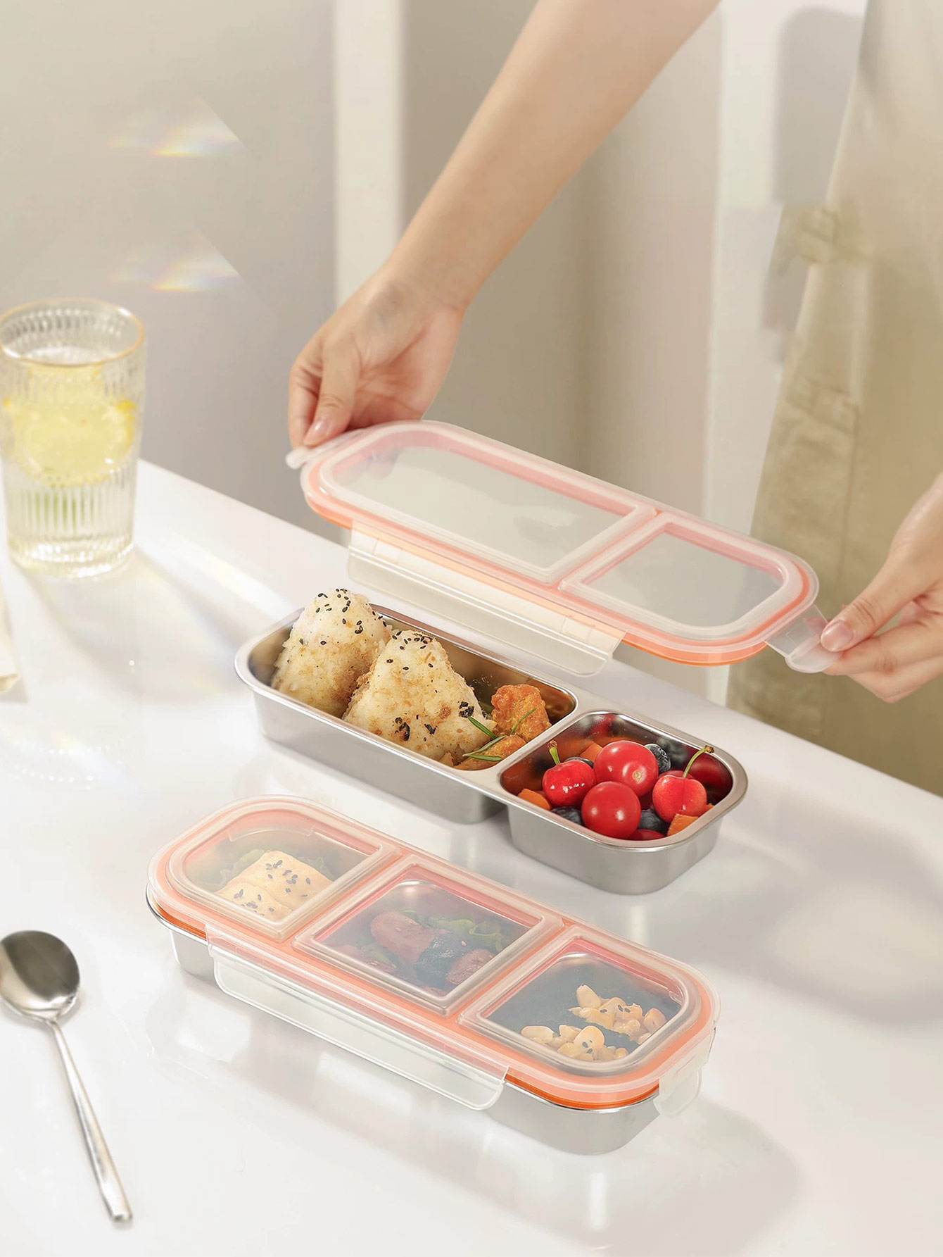 Stainless Steel Light Food Min - огляд і ціна Food Storage With Compartments