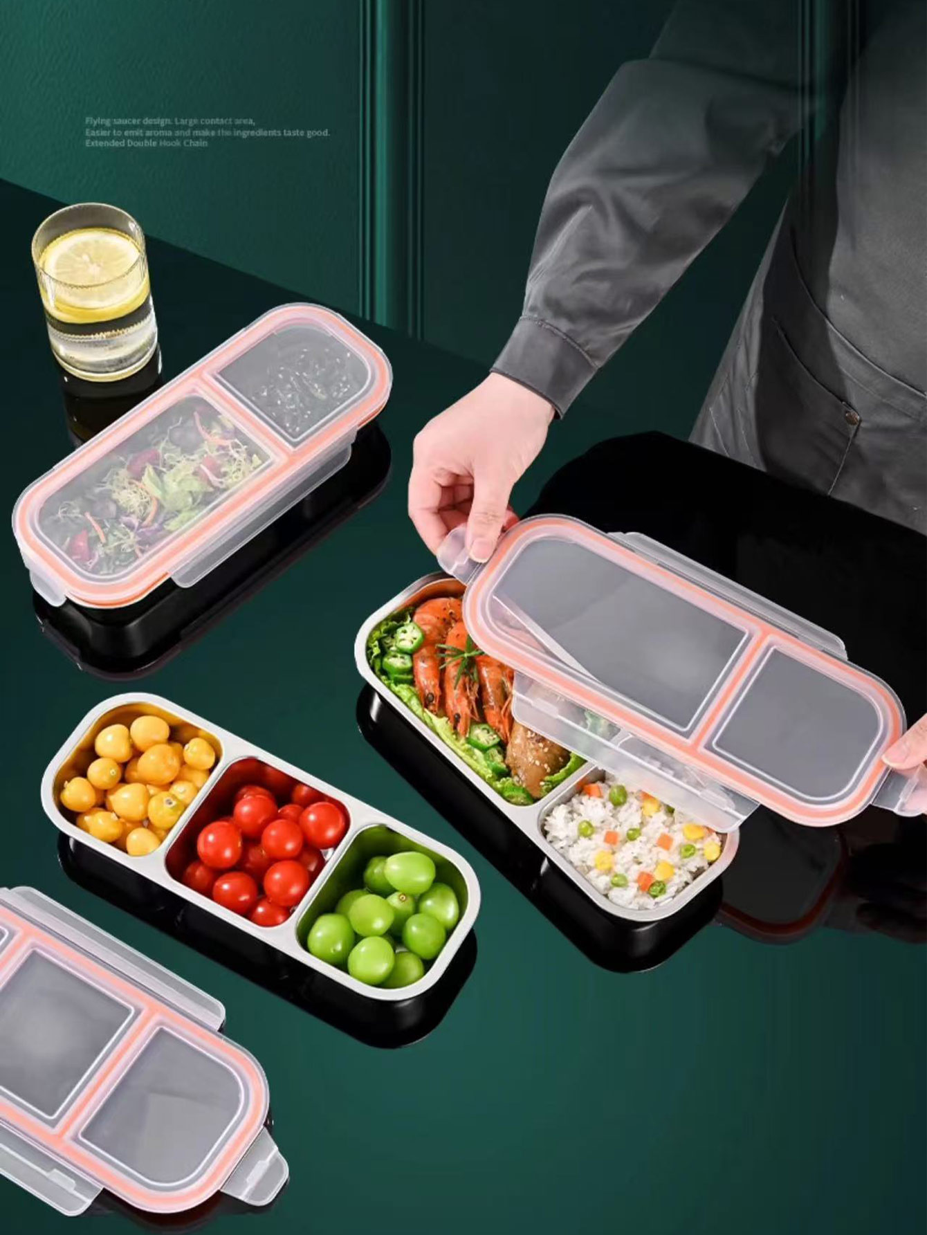 Stainless Steel Light Food Min - огляд і ціна Food Storage With Compartments