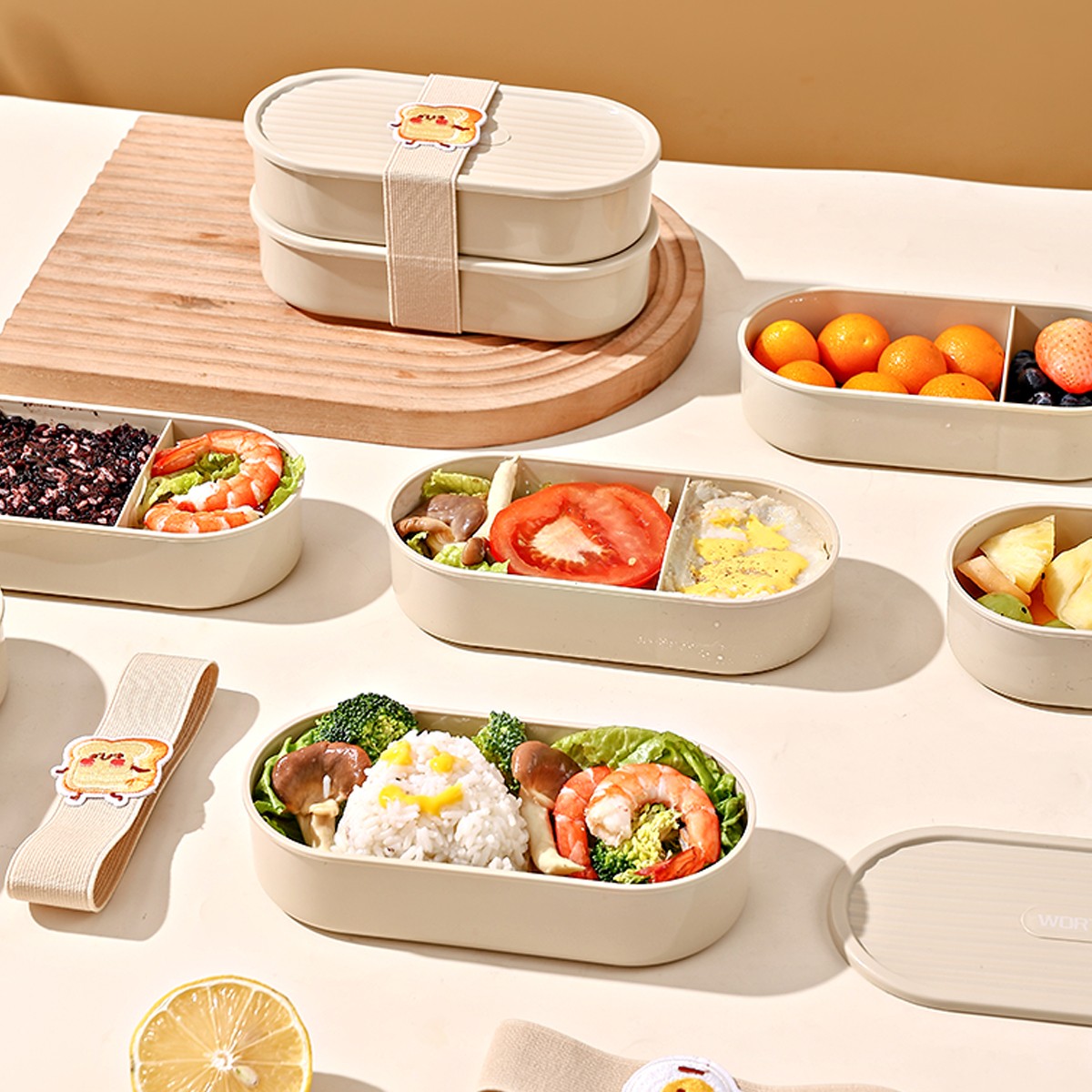 Oval Plastic Lunch Box Kids St - огляд і ціна Food Storage Oven Safe