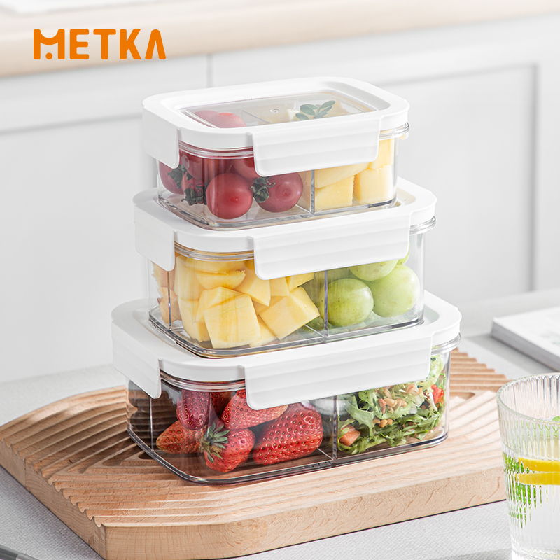 Salad Lunch Box Portable Visib - огляд і ціна Food Storage With Compartments