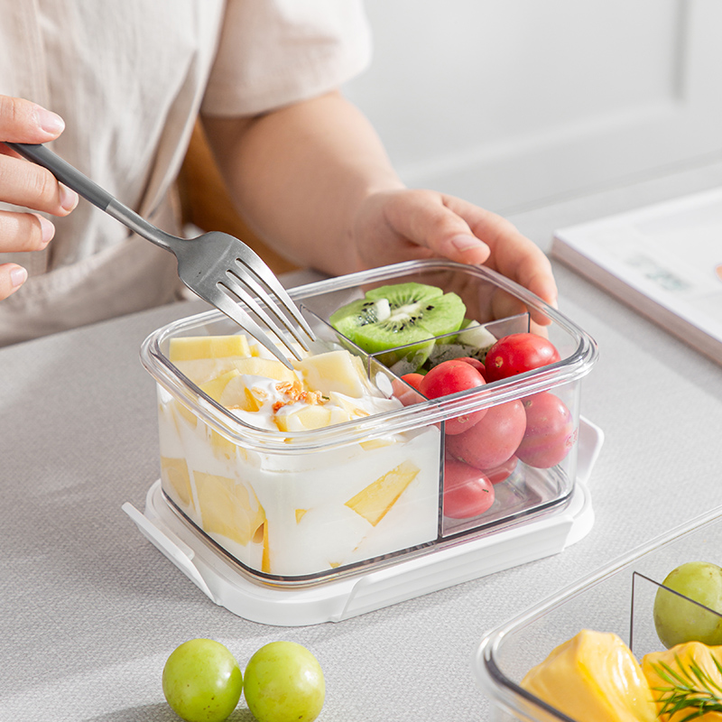 Salad Lunch Box Portable Visib - огляд і ціна Food Storage With Compartments