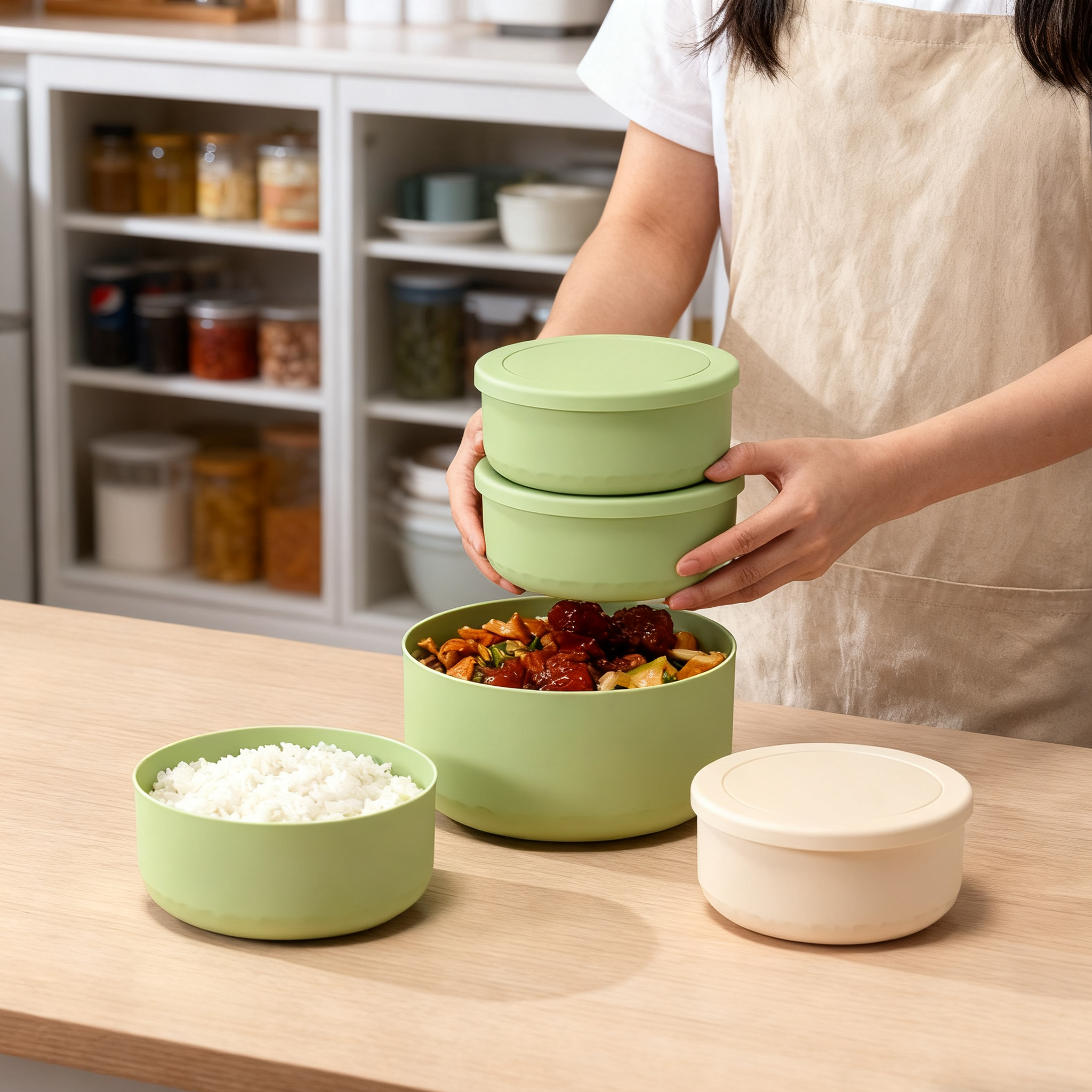 Round silicone lunch box, food - огляд і ціна Food Storage Oven Safe