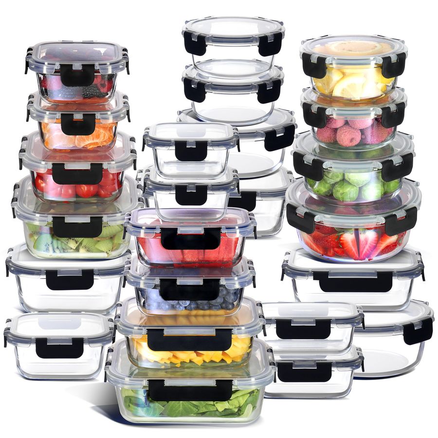 48pc Glass Storage Containers  - огляд і ціна Food Storage Pantry