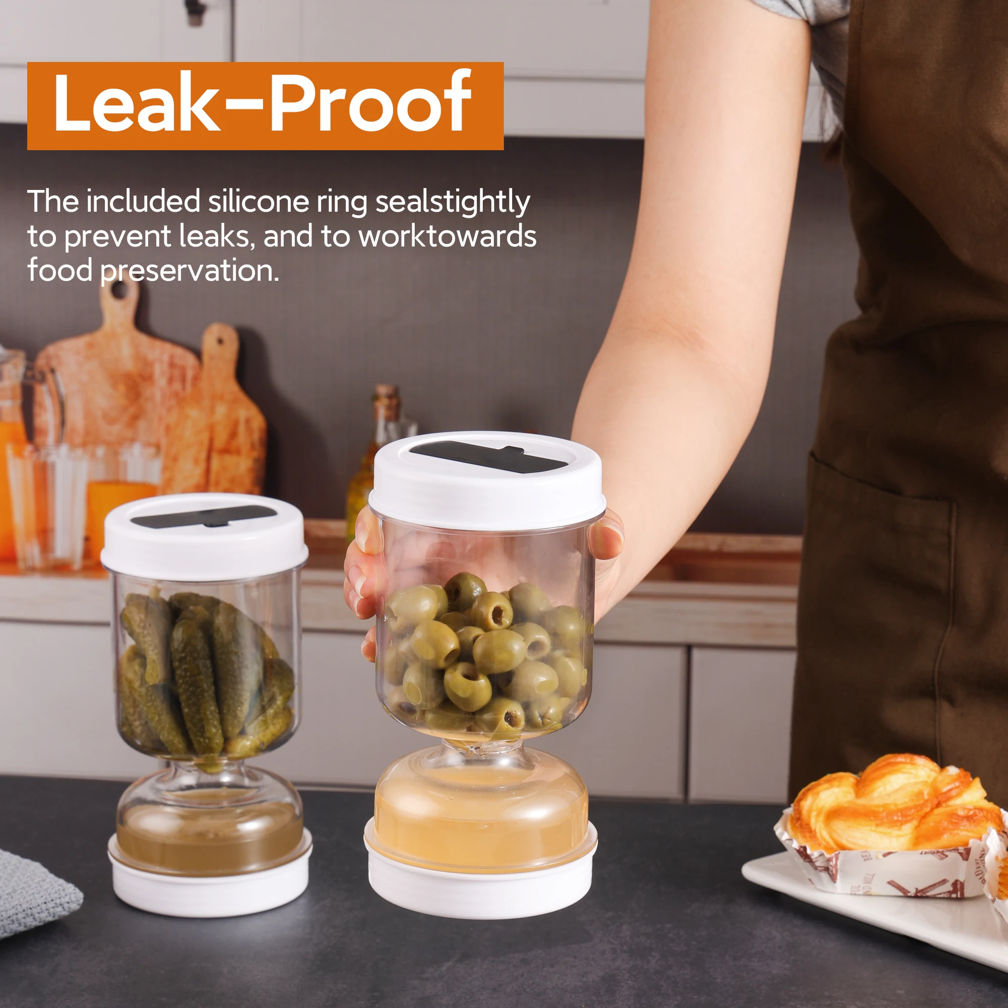 Pickle Olive Hourglass Jar Dry - огляд і ціна Food Storage Dispenser