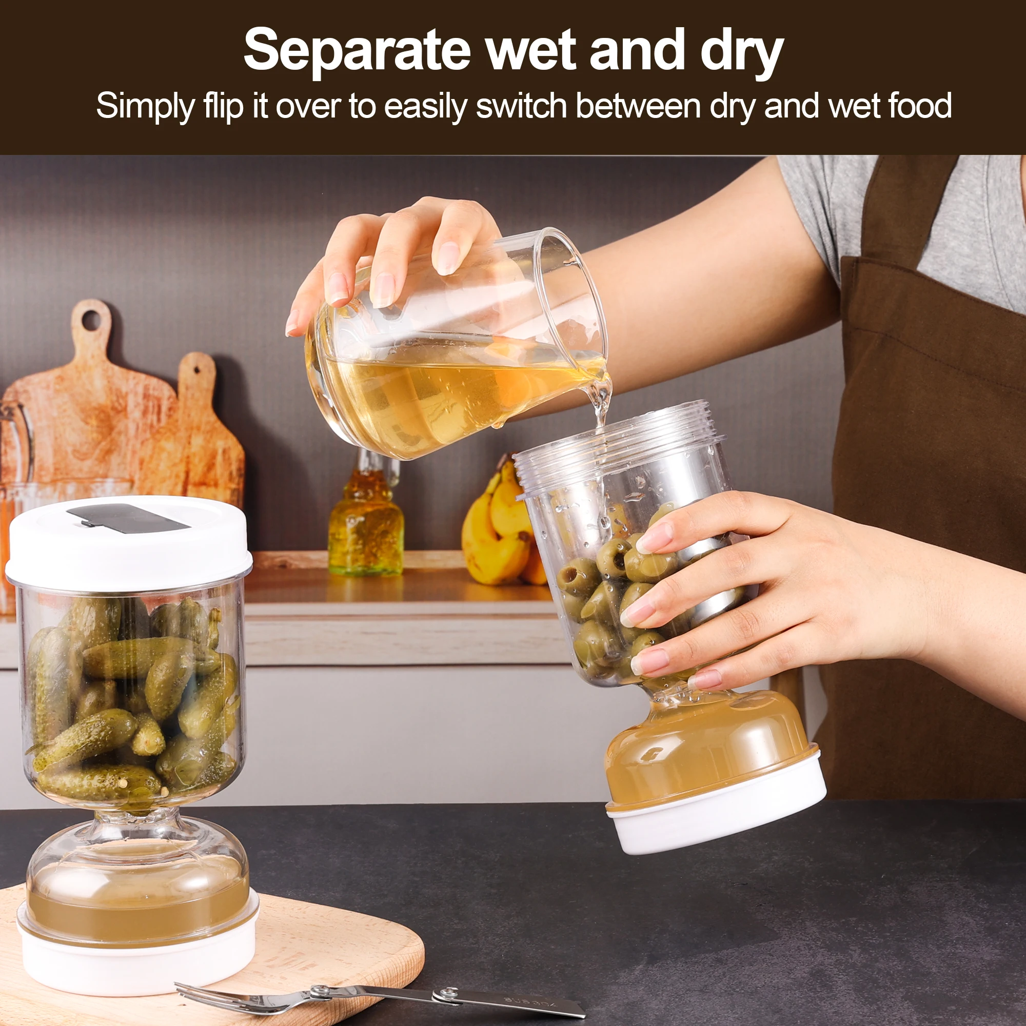 Pickle Olive Hourglass Jar Dry - огляд і ціна Food Storage Dispenser