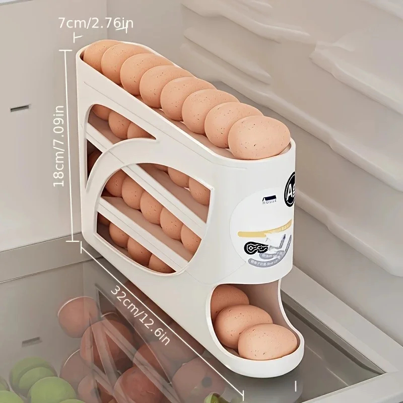 3-Tier Auto Rolling Egg Storag - огляд і ціна Food Storage With Dividers