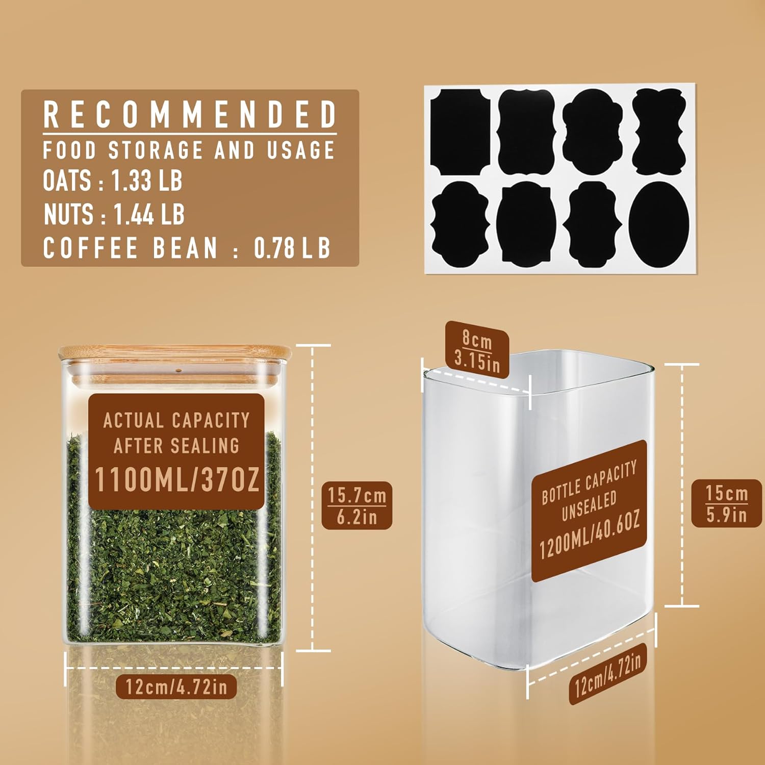 37oz Rectangle Airtight Glass  - огляд і ціна Set Food Storage