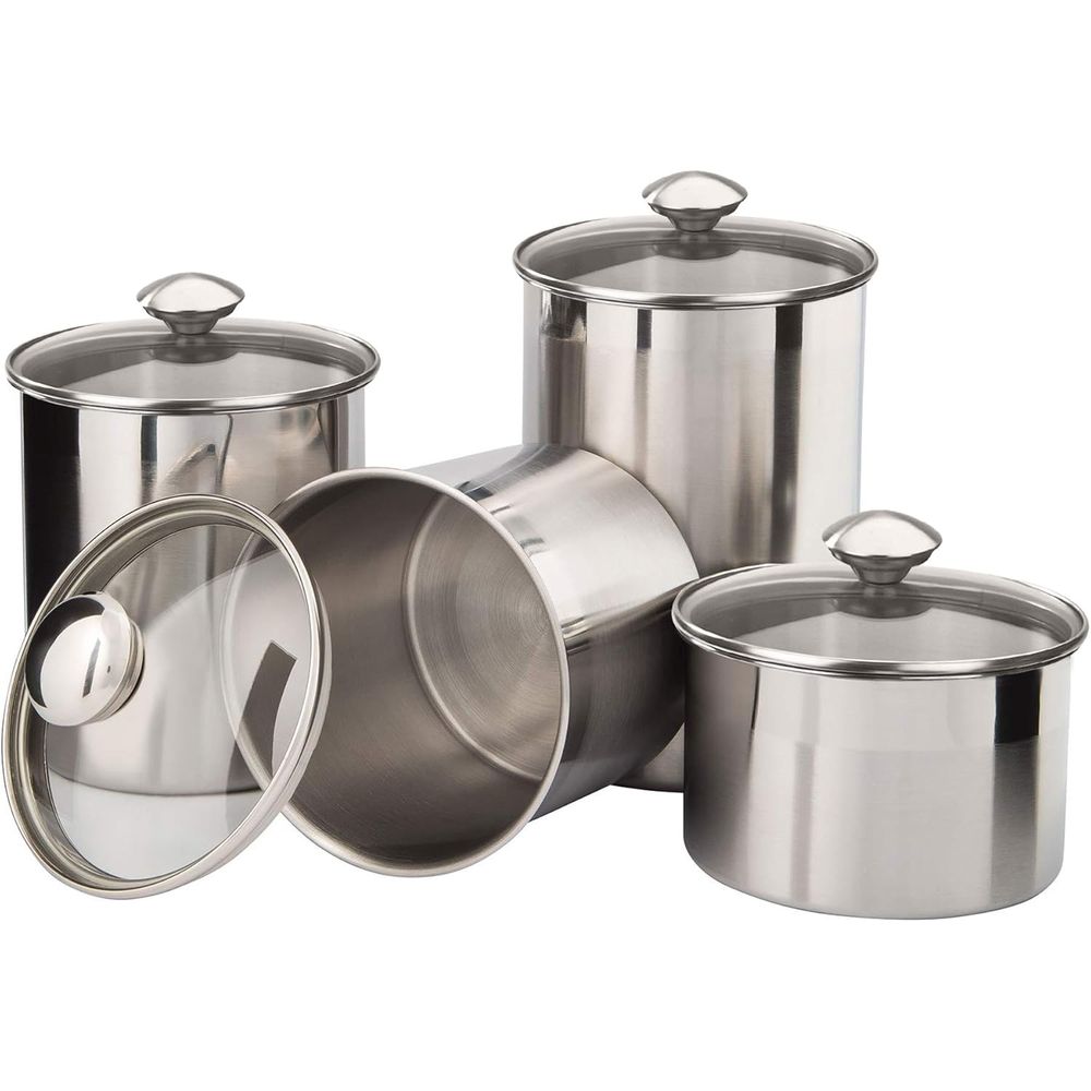 4-Piece Stainless Steel Food S - огляд і ціна Food Storage Stainless Steel