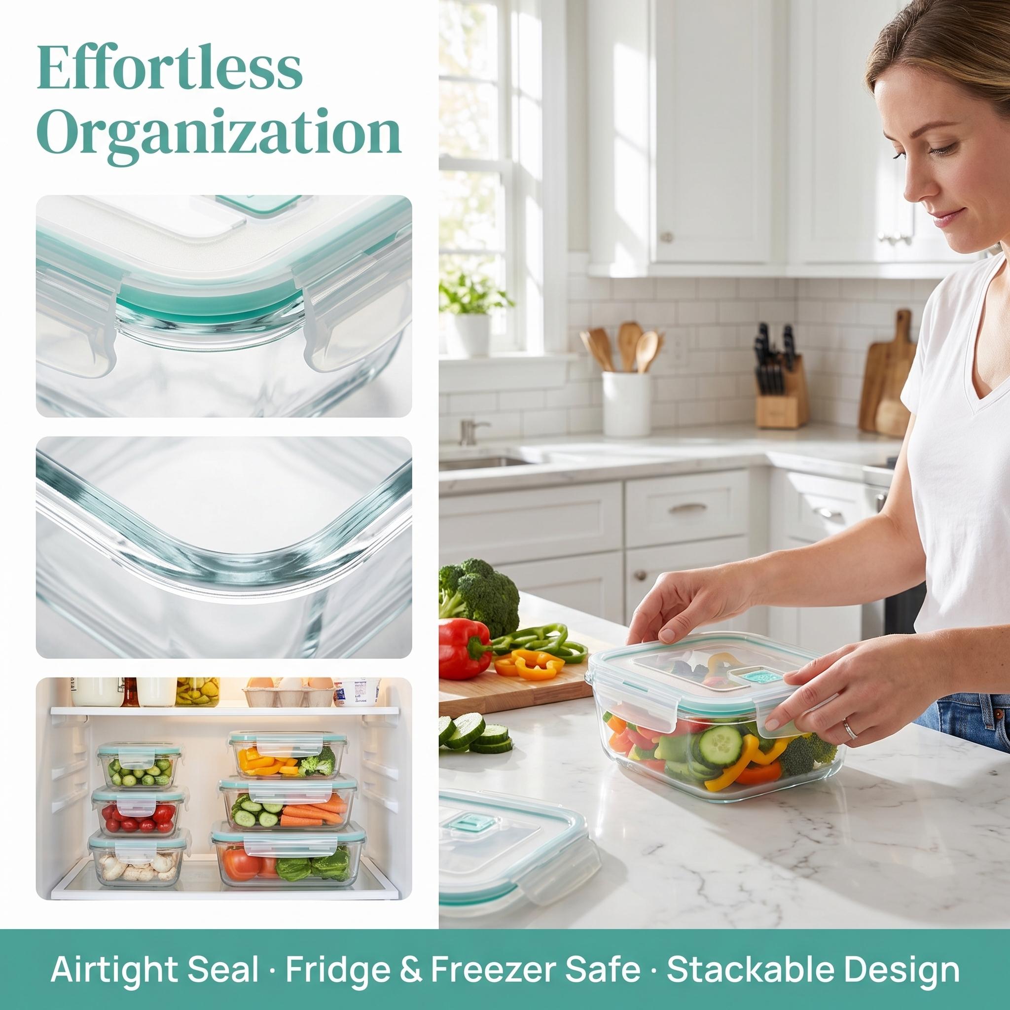 A set of 8 food storage contai - огляд і ціна Set Food Storage