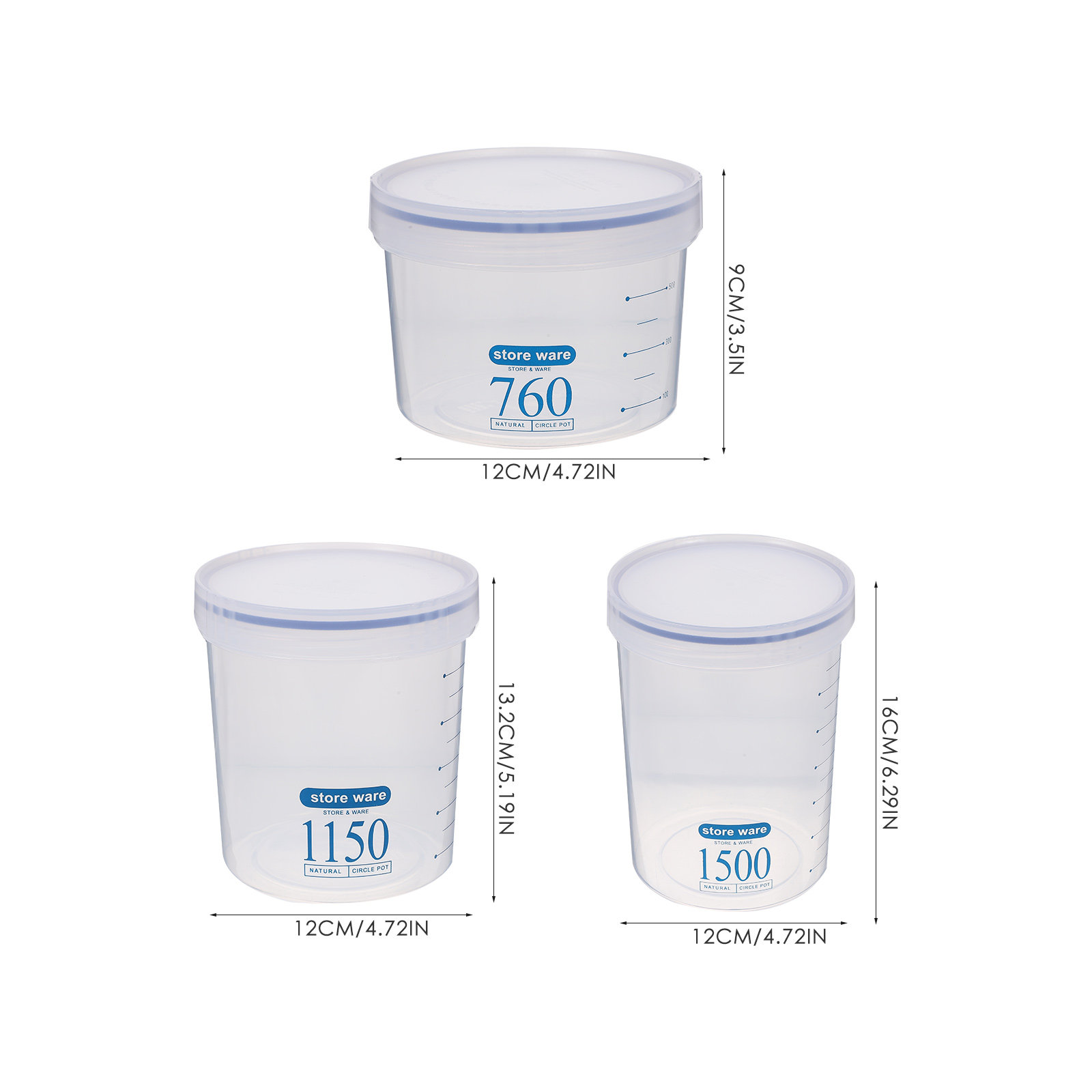 3Pcs Airtight Food Storage Jar - огляд і ціна Food Storage Airtight